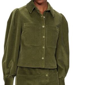 NWOT Ted Baker Onetaa Corduroy Boxy Shirt Jacket with Puffed Balloon sleeves.